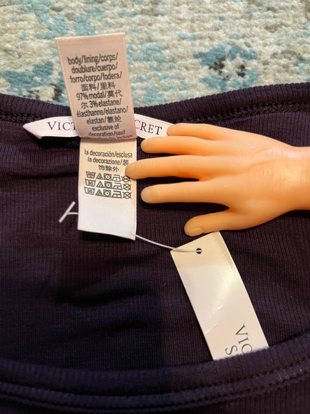NWT Victoria's Secret SoSoft Modal Winter Wine Ribbed Cami & Pant Sleep Set - Picture 7 of 15